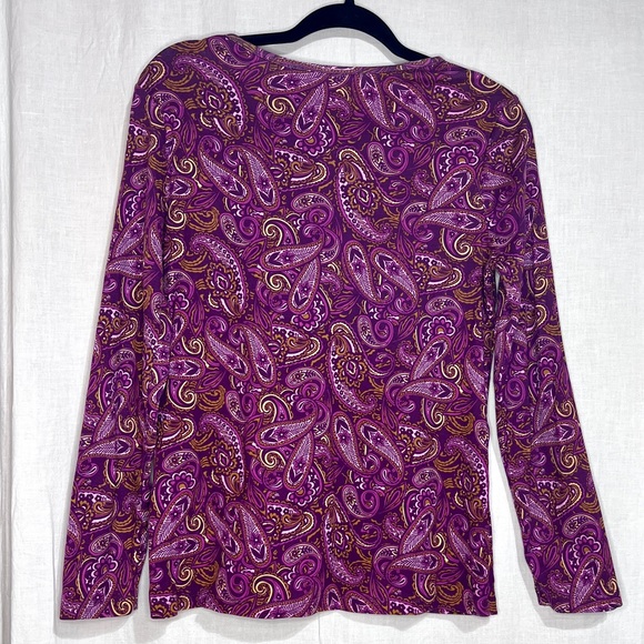 White Stag Purple Cotton Knit Long Sleeve Shirt - Picture 2 of 7